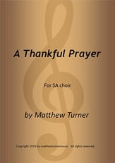 A Thankful Prayer SA choral sheet music cover
